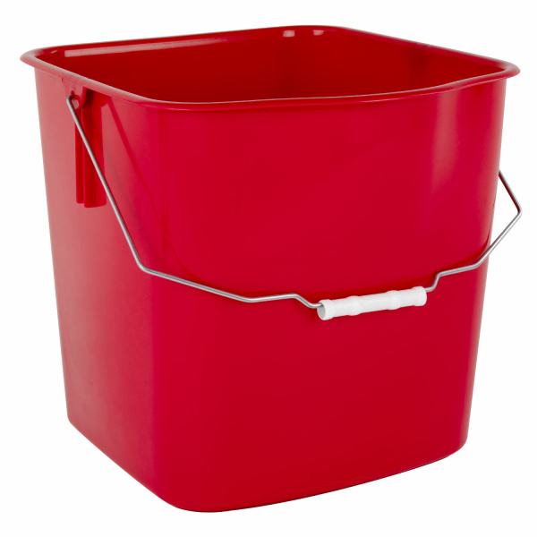 Ведро УНИВЕРСАЛЬНОЕ 25 л, КРАСНОЕ, подходит для уборочных тележек, уборки, хранения, пластик, 609755