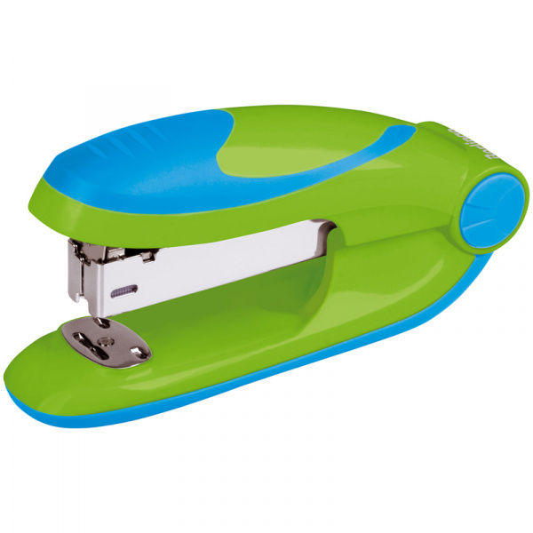 Степлер №24/6, 26/6 Berlingo "Fuze" до 25л., 100 скоб, пластиковый корпус, зеленый DSp_20125