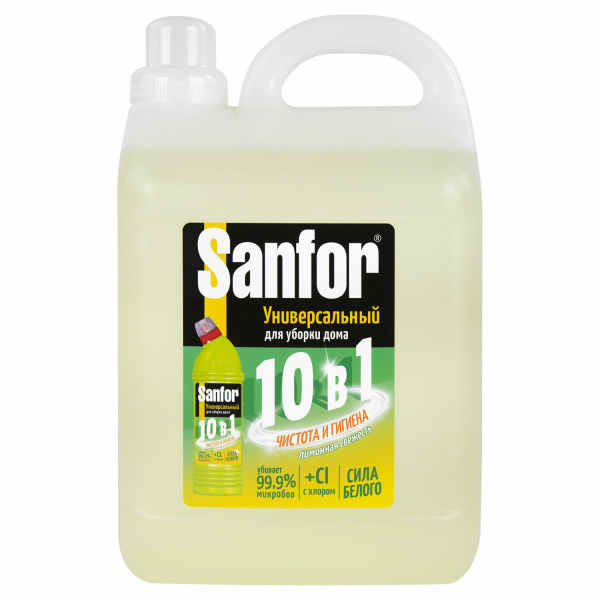 Чистящее средство SANFOR Universal 5л "Лимонная свежесть", 22055
