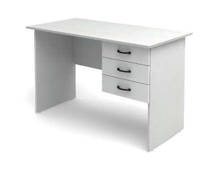 Стол 1-тумбовый с ящиками (1200х600х750) тумба справа, (СК50.20_1+СК27.20_2), пепел Канц