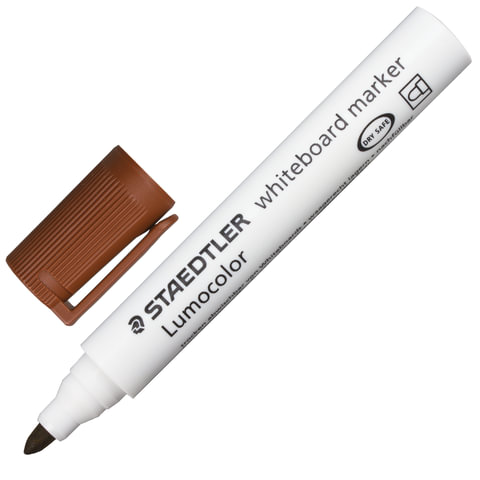 Маркер для доски STAEDTLER (Германия) "Lumocolor", круглый наконечник, 2мм, коричневый, 351-7