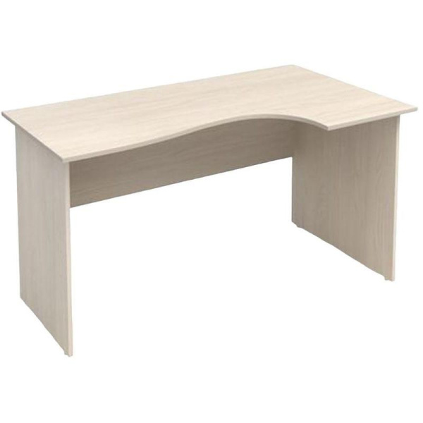 Стол криволинейный 1400х800(600)х750 правый (СК30.15_1+СК30.15_2), дуб молочный Канц