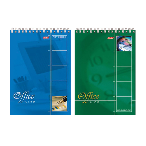 Блокнот А5, 145*205мм, 60л. "Хатбер", спираль, жесткая подлож., Office Line, 60Б5B1сп(B014042)