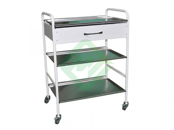 Столик манипуляционный Ратон-МедТех СИ-06 3 полки: нержавеющая сталь 1 ящик. Размеры: 640*450*880мм Столик манипуляционный Ратон-МедТех СИ-06 3 полки: нержавеющая сталь 1 ящик. Размеры: 640*450*880мм