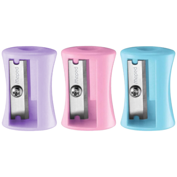 Точилка MAPED Vivo Pastel, пластиковая, корпус пастельный ассорти, 063011 Точилка MAPED Vivo Pastel, пластиковая, корпус пастельный ассорти, 063011