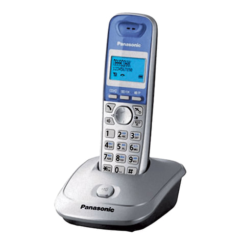 Радиотелефон PANASONIC KX-TG2511RUS, пам 50ном АОН повтор,спикер, полиф (радиус 10-100м), цв серебро