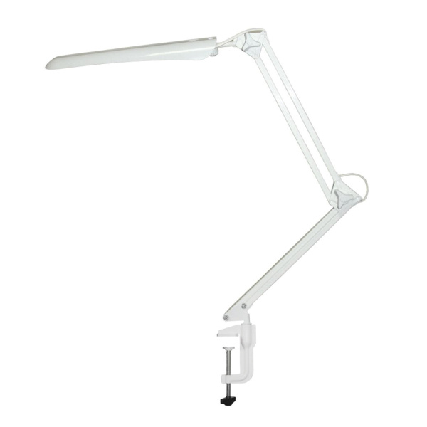 Светильник настольный ГЕРМЕС на струбцине, светодиодный, сенс. управление, 6,5Вт, белый