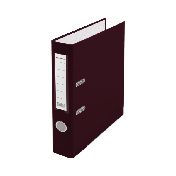 Папка-регистратор Lamark PP 50мм бордовая, металл.окантока, карман, собранная