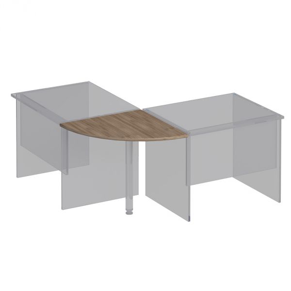 Угловой сегмент 75x75x2.5 К 205 дуб шамони темный Комфорт