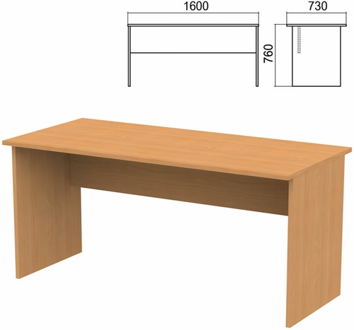 Стол письменный "Арго" (ш1600*г730*в760 мм), груша арозо, А-004, ш/к33382