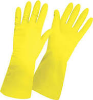 Перчатки резиновые, хозяйственные двухслойные S