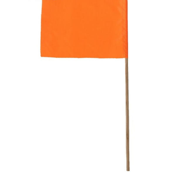 Флажок, длина 40 см, 15 х 20, цвет оранжевый