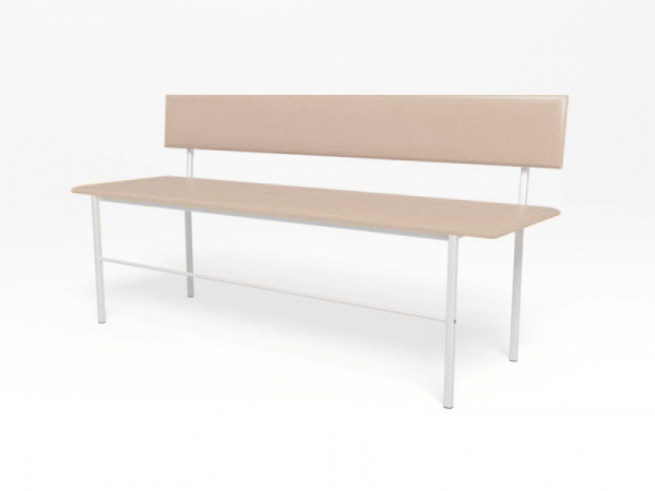 Банкетка со спинкой медицинская Горское БМС. Размеры: 1500*400*830мм