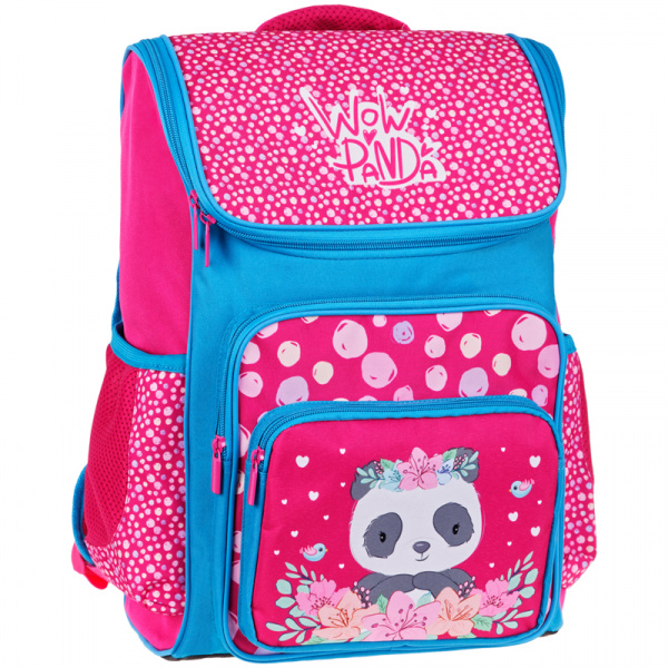 Ранец ArtSpace модернизирован Happy School "Panda" 39*28*18см 1 отд 4 карм, анатом спинка Uni_17682