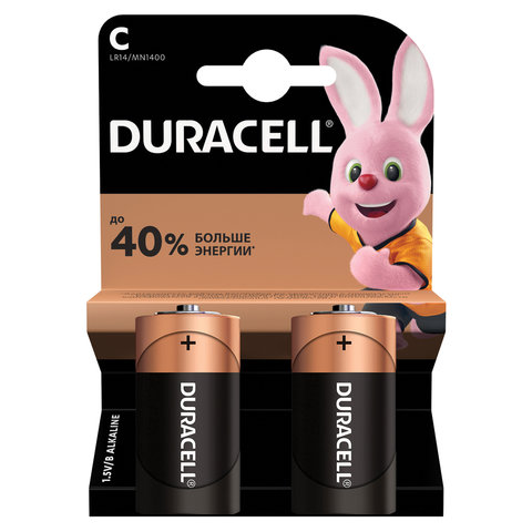 Батарейки DURACELL C LR14, в блистере, 1.5В, 