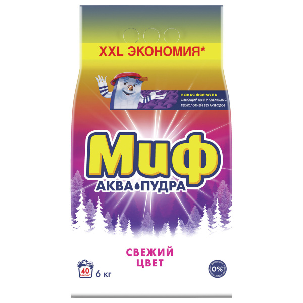 Стиральный порошок МИФ 3в1 автомат 6кг "Свежий цвет", ш/к 85564