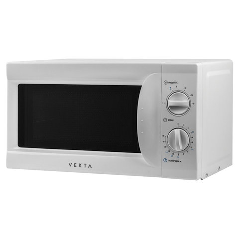 Микроволновая печь VEKTA MS720AHW, объем 20 л, мощность 700 Вт, механическое упр, таймер, белая