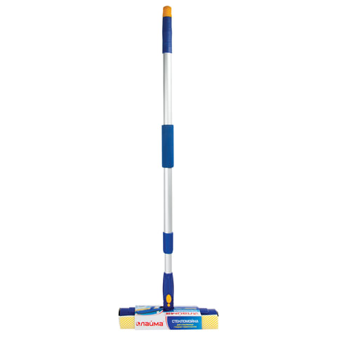 Окномойка LAIMA вращающаяся, телескопическая ручка, рабочая часть 25 см (стяжка, губка, ручка)