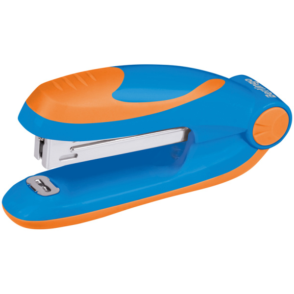 Степлер №10 Berlingo "Fuze" до 15л., 50 скоб, пластиковый корпус, голубой DSp_10015