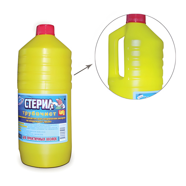 Средство для прочистки канализационных труб 1л ТРУБОЧИСТ (тип КРОТ) 