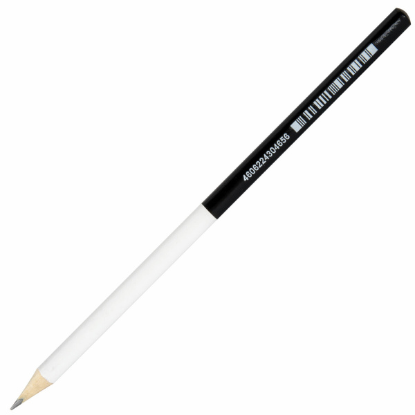 Карандаш чернографитный BRAUBERG "Black&White", 1 шт., HB, корпус черно-белый, 181767 Карандаш чернографитный BRAUBERG "Black&White", 1 шт., HB, корпус черно-белый, 181767
