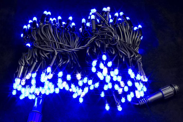 Электрогирлянда уличная "Бахрома" VEGAS 72 синих LED ламп,18 нитей,3*0,6м, 24V(без трансформа