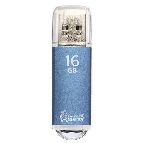 Флэш-диск 16 GB, SMARTBUY V-Cut, USB 2.0, синий, SB16GBVC-B