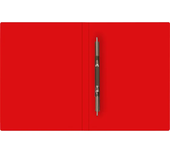 Папка с пружинным скоросшивателем СТАММ А4, 14мм, 500мкм, пластик, красная