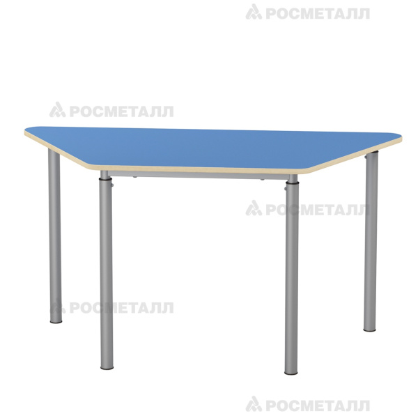 Стол для коворкинга модульный регулир. 4-6 гр. (ЛДСП серый, кр. синяя, м/к серый), М160.2