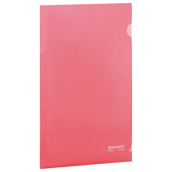 Папка-уголок жесткая BRAUBERG, красная, 0,15 мм Папка-уголок жесткая BRAUBERG, красная, 0,15 мм