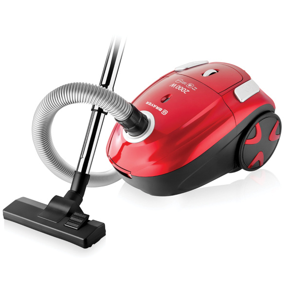 Пылесос BRAYER BR4221, с пылесборником, 2000 Вт, мощность всасывания 380 Вт, черный/красный Пылесос BRAYER BR4221, с пылесборником, 2000 Вт, мощность всасывания 380 Вт, черный/красный