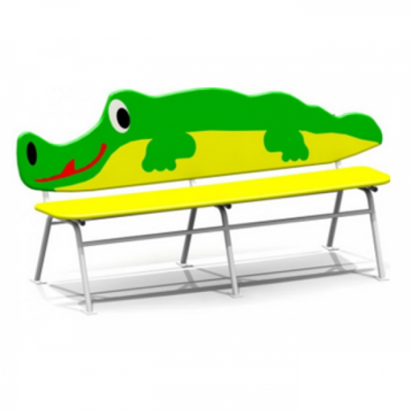 Скамейка на мет ножках "Крокодил" (от 1 до 7 лет)