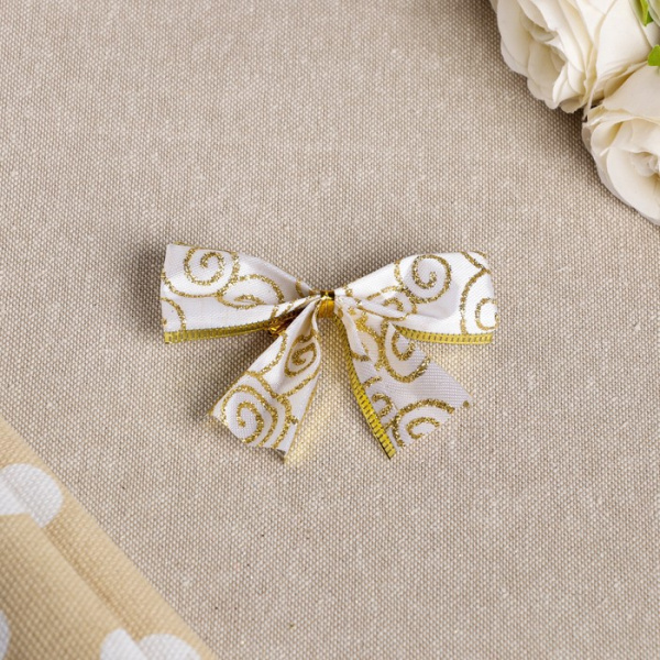 Бант праздничный "Грациозный", золотой, 8 х 7 см