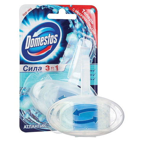 Освежитель WC (для туалета) твердый 40 г, DOMESTOS (Доместос) "Атлантик", основной блок
