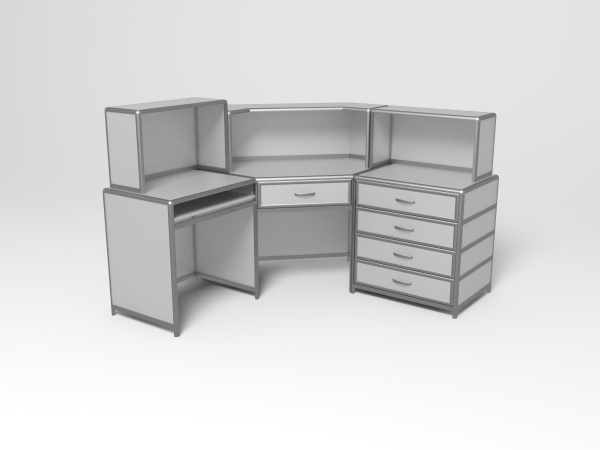 Стол-пост дежурной мед.сестры ПМ 1/02. Размеры: 1700*1700*1200мм