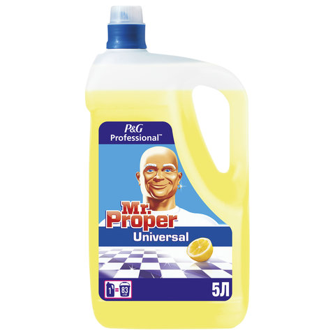 Средство для мытья пола и стен MR. PROPER (Мистер Пропер) 5л, "Лимон", 131675