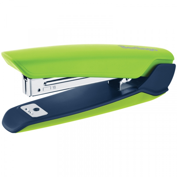 Степлер №10 Berlingo "Hyper" до 20л, 100 скоб, пластиковый корпус, зеленый KSn_25010