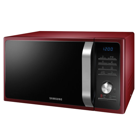Микроволновая печь SAMSUNG MS23H3115QR/BW, объем 23 л, мощность 800 Вт, электронное управление, крас