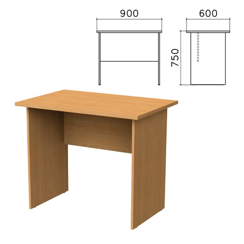Стол письменный "Монолит", 900х600х750 мм, цвет бук,