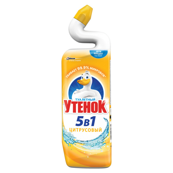 Средство для уборки туалета ТУАЛЕТНЫЙ УТЕНОК 900мл "Цитрусовый", ш/к70781