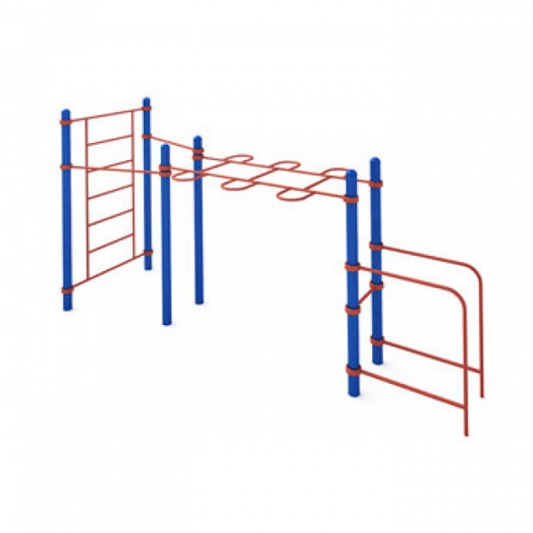 Два турника классического хвата, рукоход змейка, шведская стенка, брусья