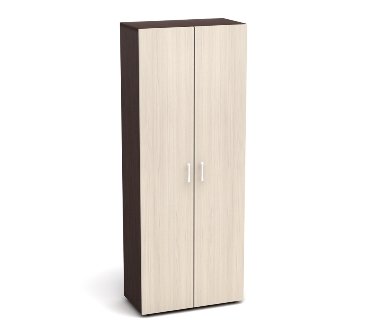 Шкаф для одежды офисный (700х350х1830) (ШК.40.16.2+ШК.40.15.1) корпус венге, двери дуб молочный