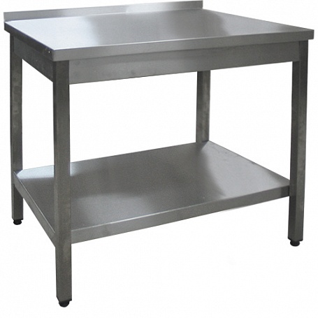 Стол разделочный ПРОФИ НТ с бортом СРОб-12/7ПНТ 1200х700мм полка сплош. нерж.