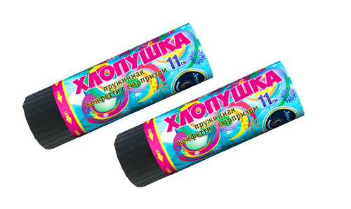 Хлопушка 11см, сжатый воздух, конфетти, арт. JMJ2171