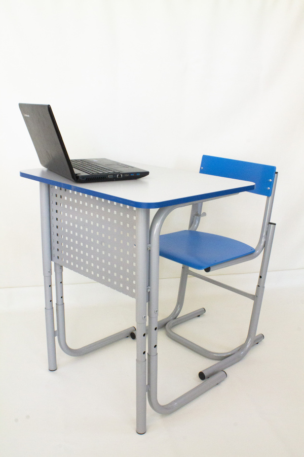 Стул регулируемый 4-6 гр., кр.тр. (Спинка и сиденье синие, м/к серый) Стул регулируемый 4-6 гр., кр.тр. (Спинка и сиденье синие, м/к серый)