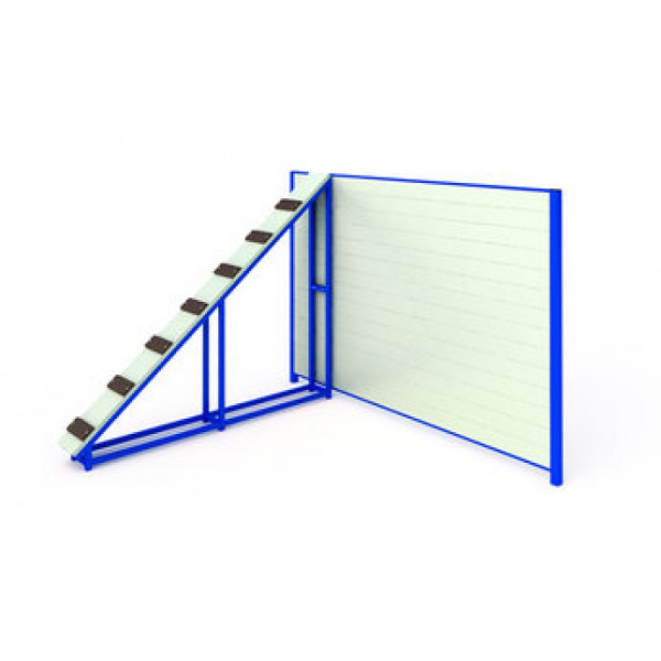 Забор с наклонной доской  3000 х 2400 х 2000 мм