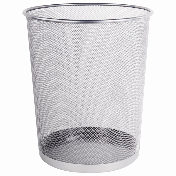 Корзина для бумаг BRAUBERG "Germanium" большая металлическая 20л, серебр, 231957 Корзина для бумаг BRAUBERG "Germanium" большая металлическая 20л, серебр, 231957