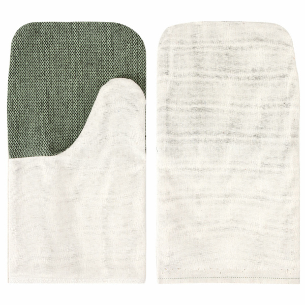 Рукавицы хлопчатобумажные, плотность 380 г/м2, брезентовый огнеупорный наладонник