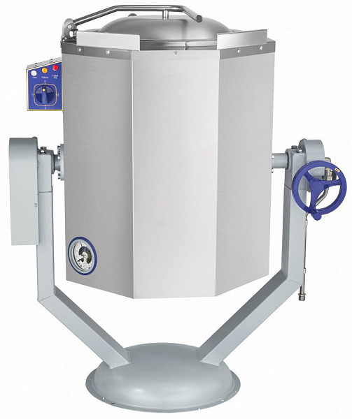 Котел пищеварочный электрический, ручное опрокидывание, паровая рубашка,цельнотянутый КПЭМ-60-ОР