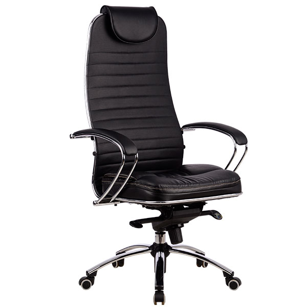 Кресло офисное МЕТТА "Samurai" L1-4K - Infinity, черный, перф. кожа 